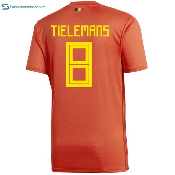 Camiseta Belgica 1ª Tielemans 2018 Rojo